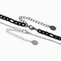 Mixed Metal Yin Yang Pendant &amp; Black Figora Chain Necklace Set - 2 Pack,