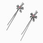 Pearl &amp; Pink Heart Bow Drop Earrings,