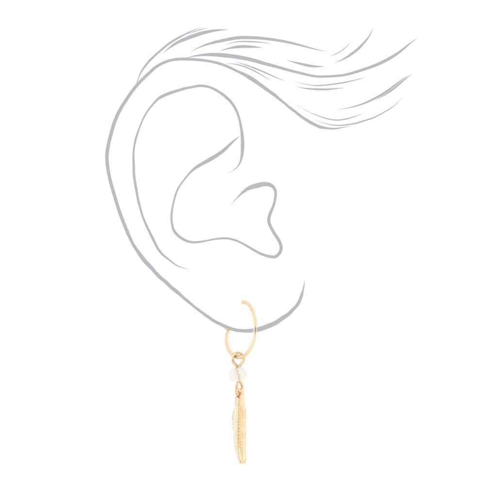 Gold Bead Mixed Earrings - Opal, 6 Pack,