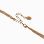 Gold-tone Cup Chain &amp; Pearl Tassel Y-Neck Multi-Strand Necklace,