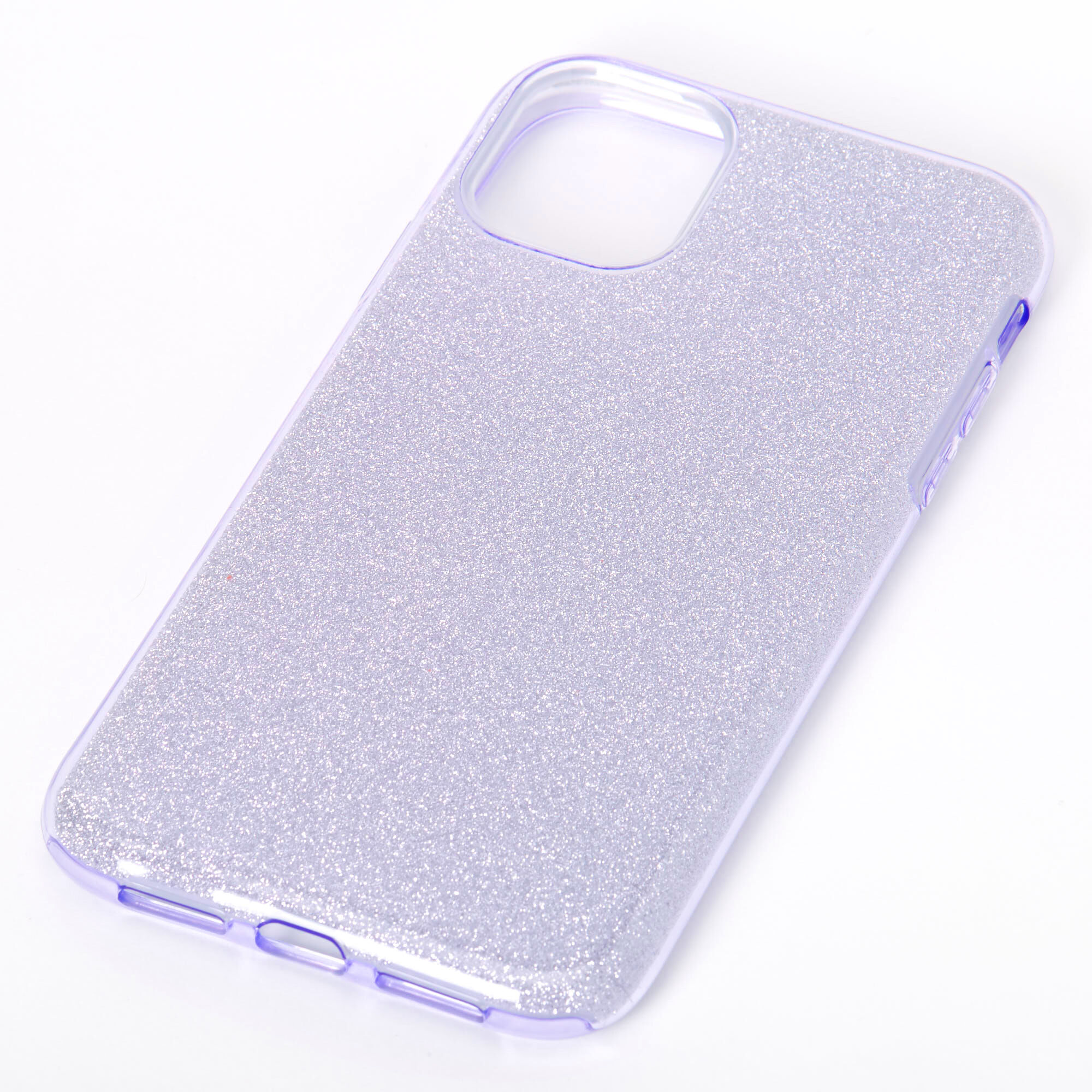 Purple Glitter Protective Phone Case Fits Iphone 11 Claire S Us