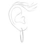 Silver 40MM Crystal Hoop Earrings,