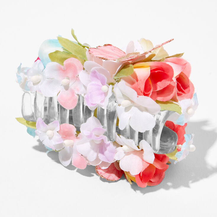 Pastel Butterfly Floral Hair Claw,