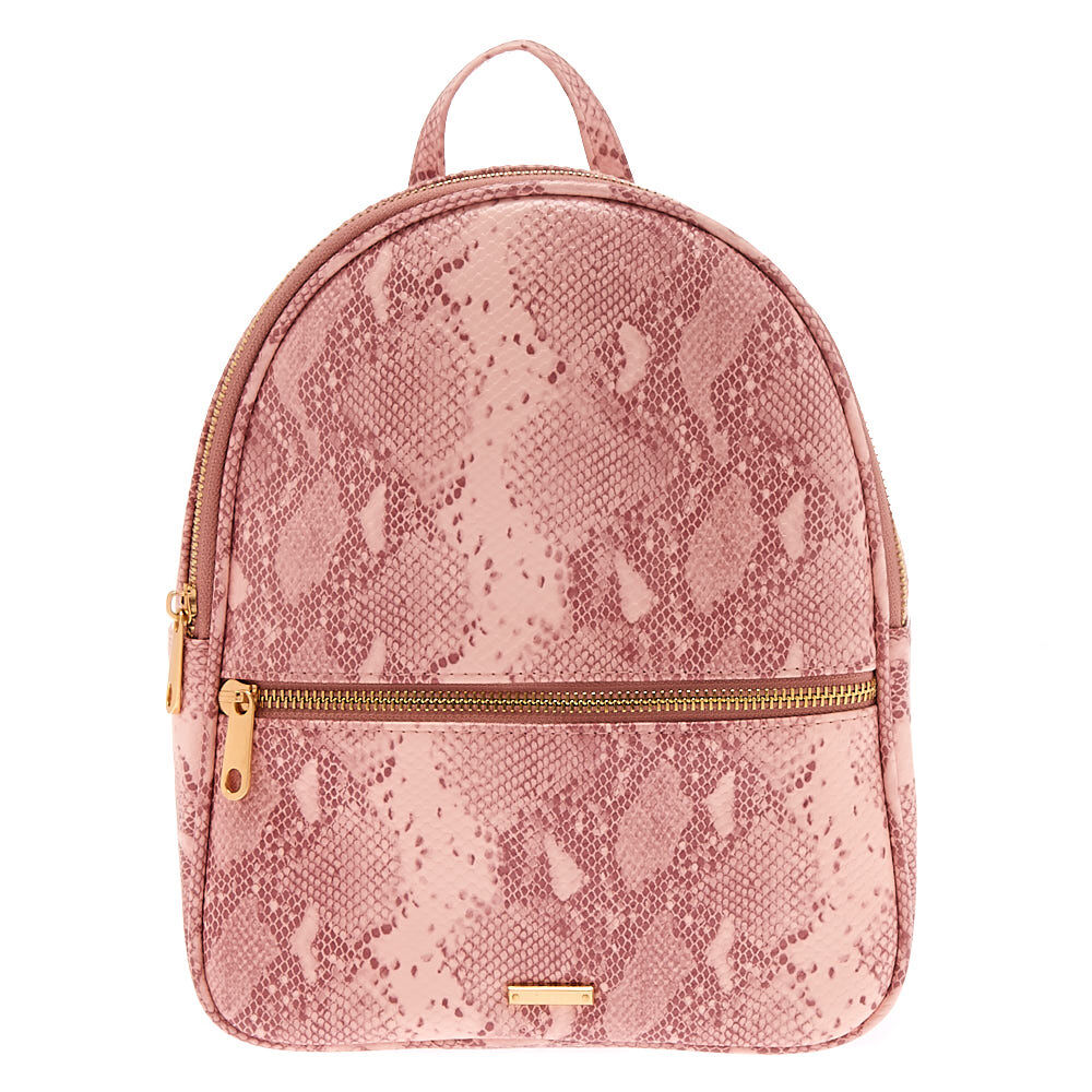 mini snakeskin backpack