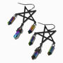 Mystical Gem Star Outline Drop Earrings,