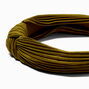 Olive Green Pleated Knotted Headband,