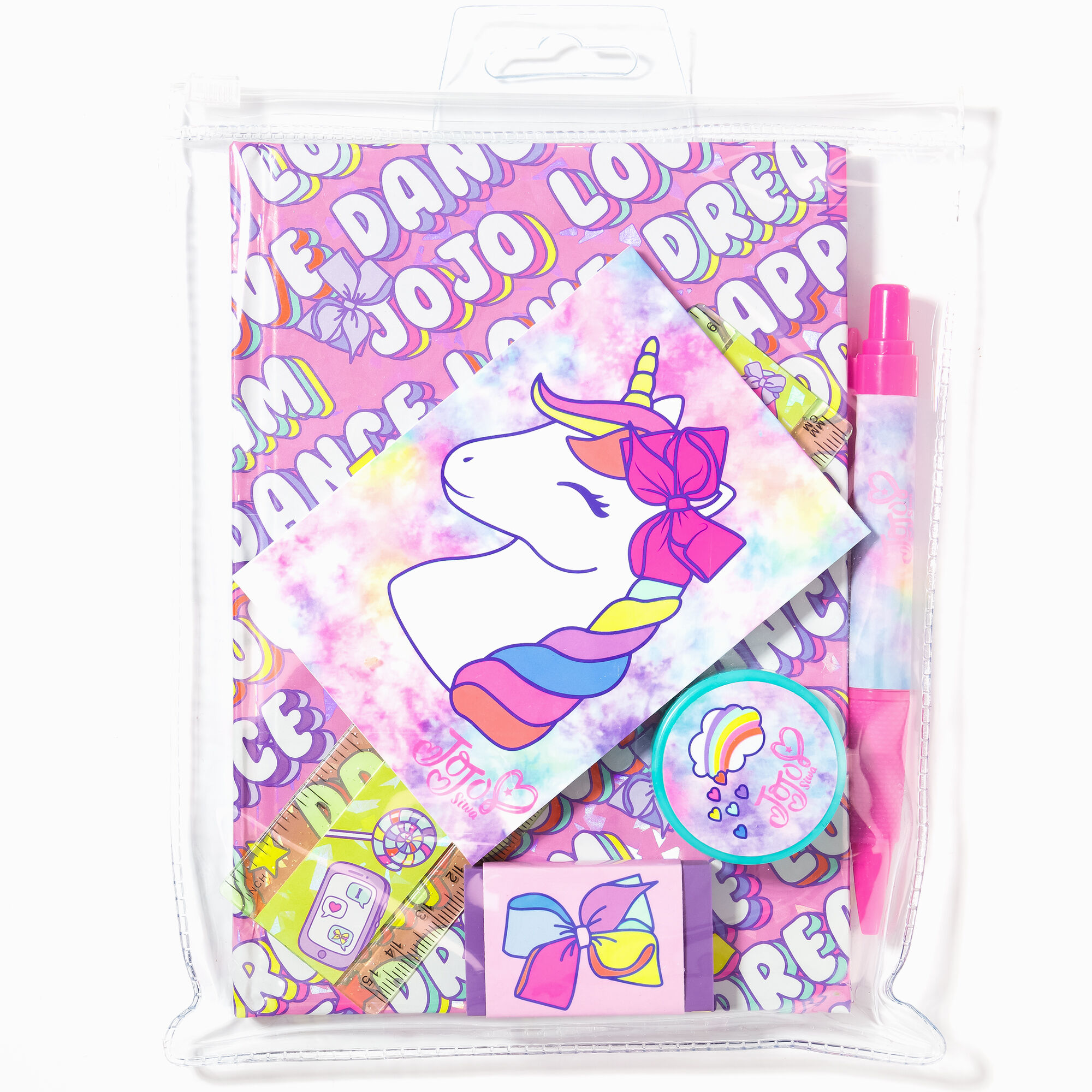 Claire's Ensemble d’articles de papeterie licorne JoJo Siwa™ - Lot de 6