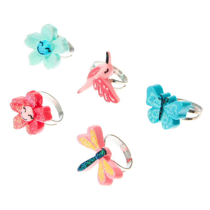 Claire&#39;s Club Garden Rings - 5 Pack,
