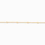C LUXE by Claire&#39;s 18k Yellow Gold Plated Figaro Chain Anklet,