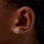 Clous d&#39;oreilles hamburger paillet&eacute;s,