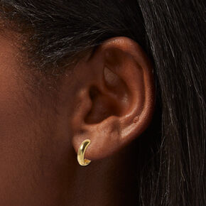 C LUXE by Claire&#39;s 18kt Gold Plated 8mm Clicker Hoop Earrings,
