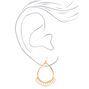 Gold 2.5&quot; Pearl Chandelier Drop Earrings,