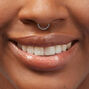 Anneau de nez pour piercing septum fer &agrave; cheval en zircon cubique en acier inoxydable couleur argent&eacute;e 1,2&nbsp;mm,