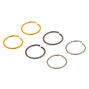 Mixed Metal 20G Solid Nose Rings - 6 Pack,