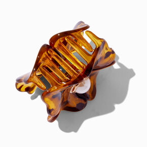 Tortoiseshell Pearl Flower Hair Claw,