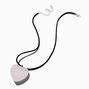 Collier &agrave; pendentif c&oelig;ur bomb&eacute; rose,