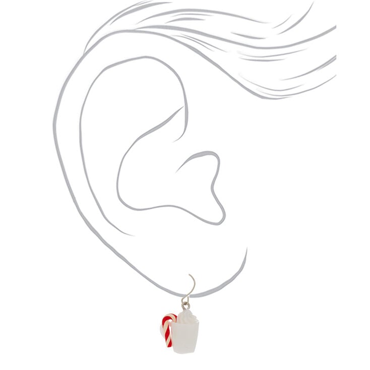 Hot Cocoa Drop Earrings - White,