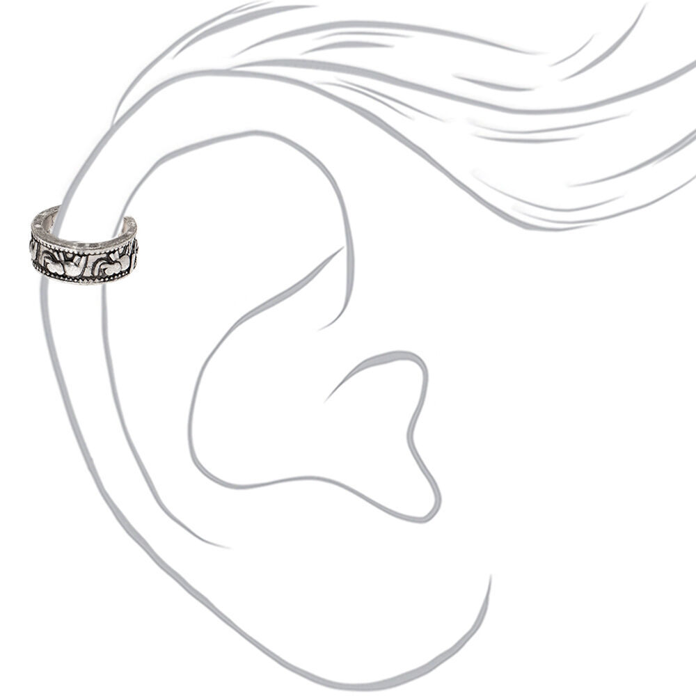 Sterling Silver Left Or Right Pair Of Pierceless Small Braided Band Outer Ear Cuffs