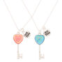 Sisters Heart Key Pendant Necklaces - 2 Pack,