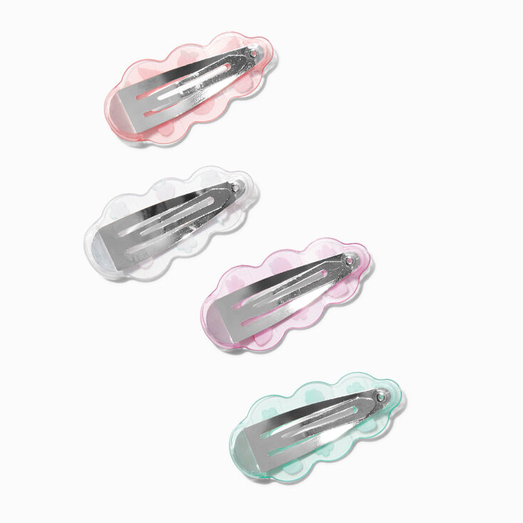 Claire&#39;s Club Translucent Fruit Wavy Snap Hair Clips - 4 Pack,