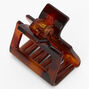 Small Rectangle Tortoiseshell Hair Claw - Brown,