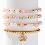 Bracelets &eacute;lastiques perl&eacute;s avec perles de rocaille Princesse Claire&#39;s&nbsp;Club - Lot de 4,