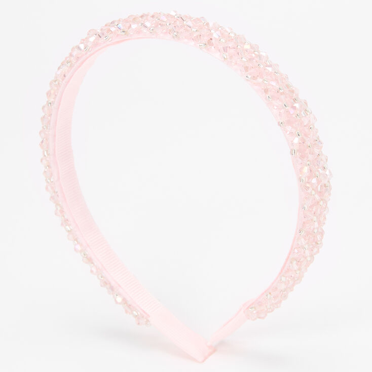 Faceted Bead Headband - Pink | Claire's
