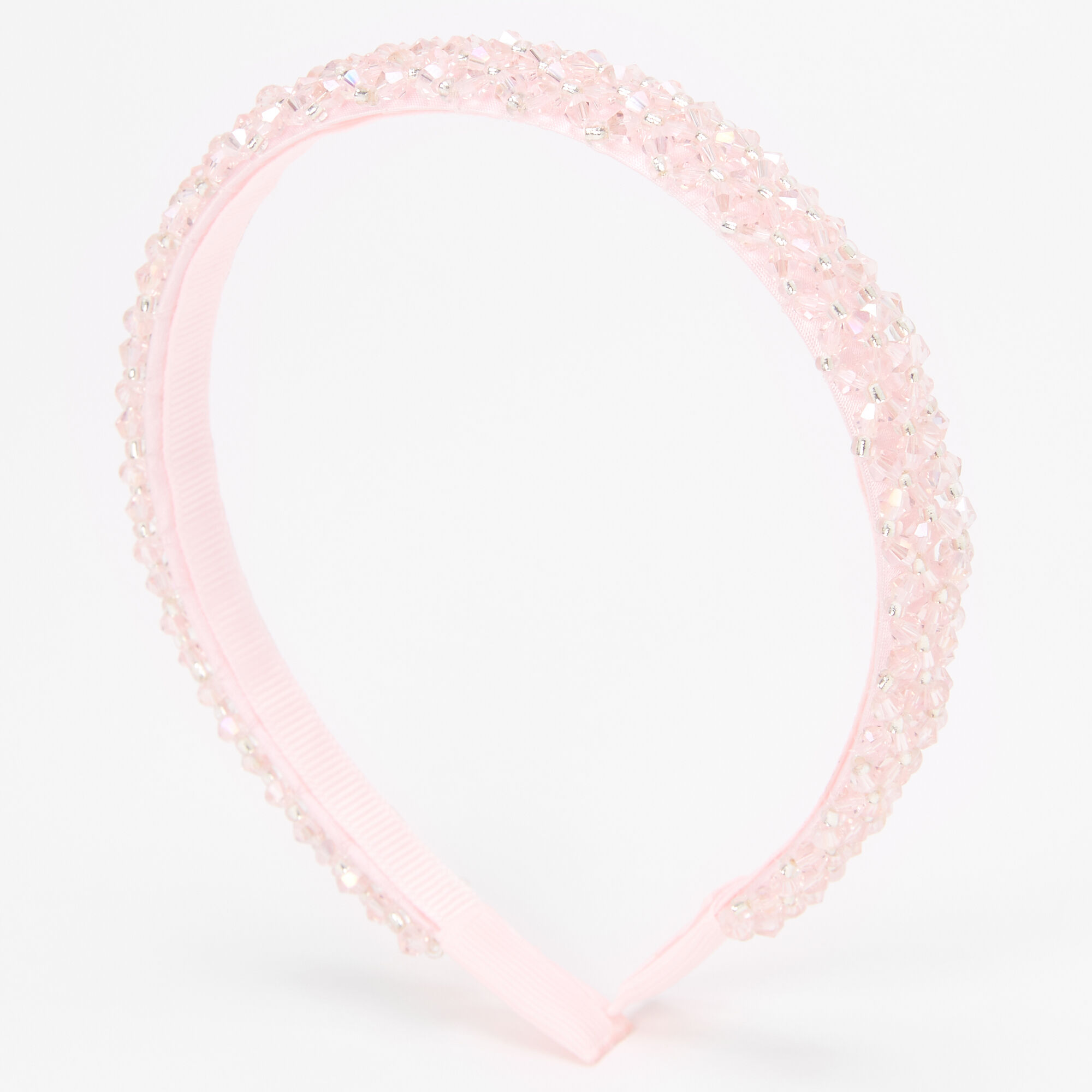 View Claires Faceted Bead Headband Pink information