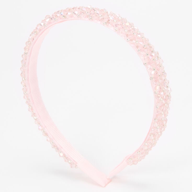 Faceted Bead Headband - Pink,