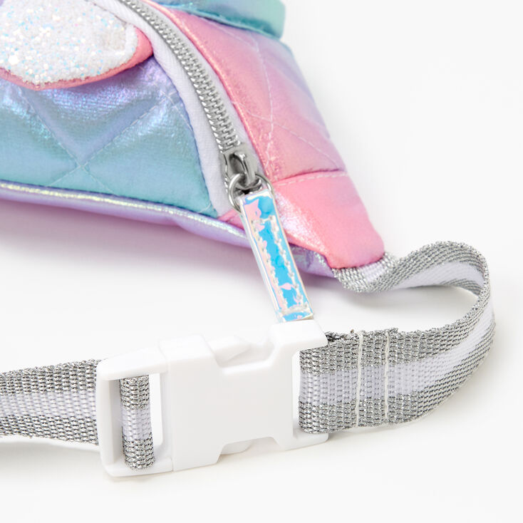 Sac banane iris&eacute; licorne - Arc-en-ciel pastel,