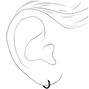 Sterling Silver 10MM Hoop Earrings - Black,