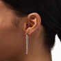 Silver 10MM Double Chain Huggie Hoop Earrings,