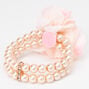 Pearl &amp; Rose Stretch Bracelet Corsage - Pink,