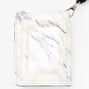 White Marble Wallet With Lanyard,
