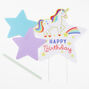 Panneau de jardin licorne joyeux anniversaire - Lot de 3,