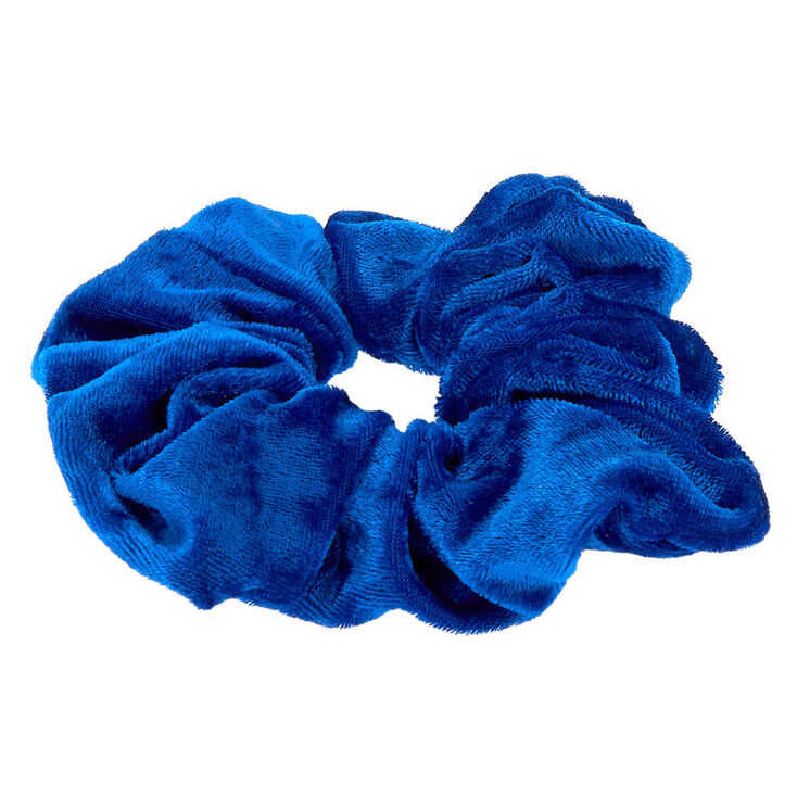 Medium Velvet Hair Scrunchie - Royal Blue,