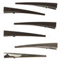 Triangular Hair Barrettes - Black, 6 Pack,