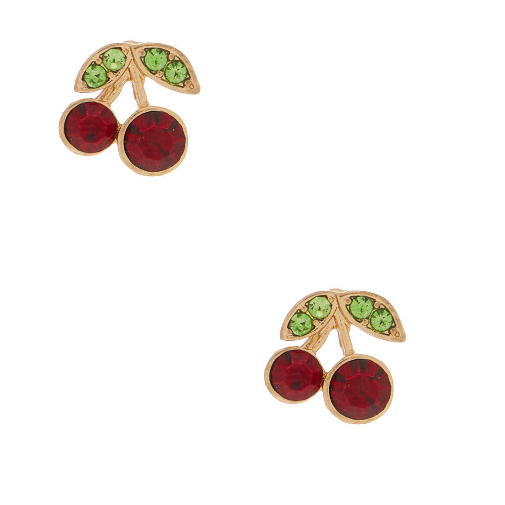 Gold hotsell cherry earrings