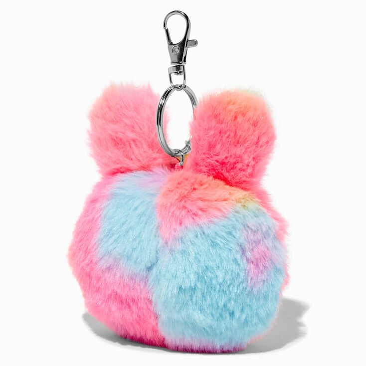 Tie Dye Bunny Plush Keychain,