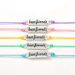 Pastel Plaque Adjustable Friendship Bracelets - 5 Pack,