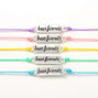 Pastel Plaque Adjustable Friendship Bracelets - 5 Pack,