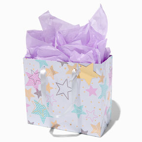 White Star Tissue Paper &amp; Medium Gift Bag,