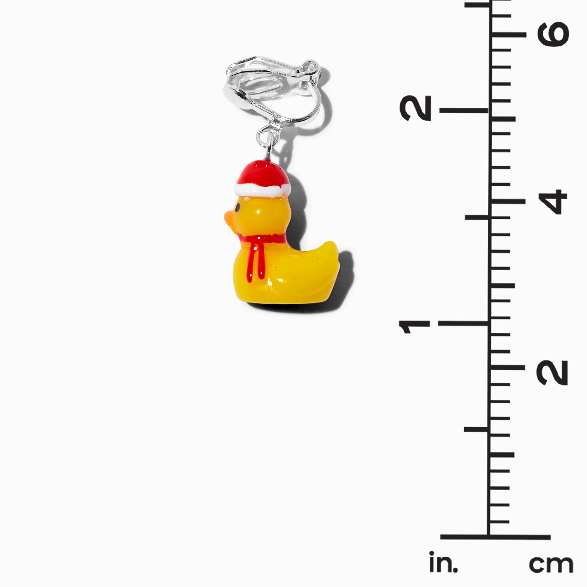 Pendantes à clip 2 cm canard de bain Père Noël,