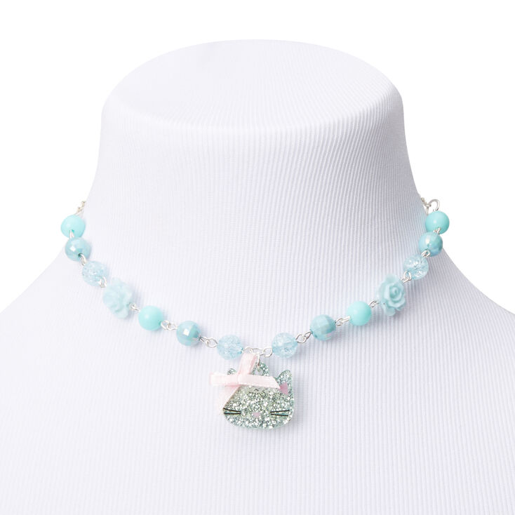 Claire&#39;s Club Beaded Cat Jewellery Set - Mint, 2 Pack,