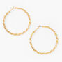 Gold-tone 60mm Woven Twisted Hoop Earrings,