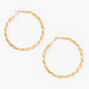 Gold 60MM Woven Twisted Hoop Earrings,