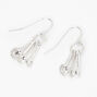 Silver 1&quot; Measuring Spoons Drop Earrings,
