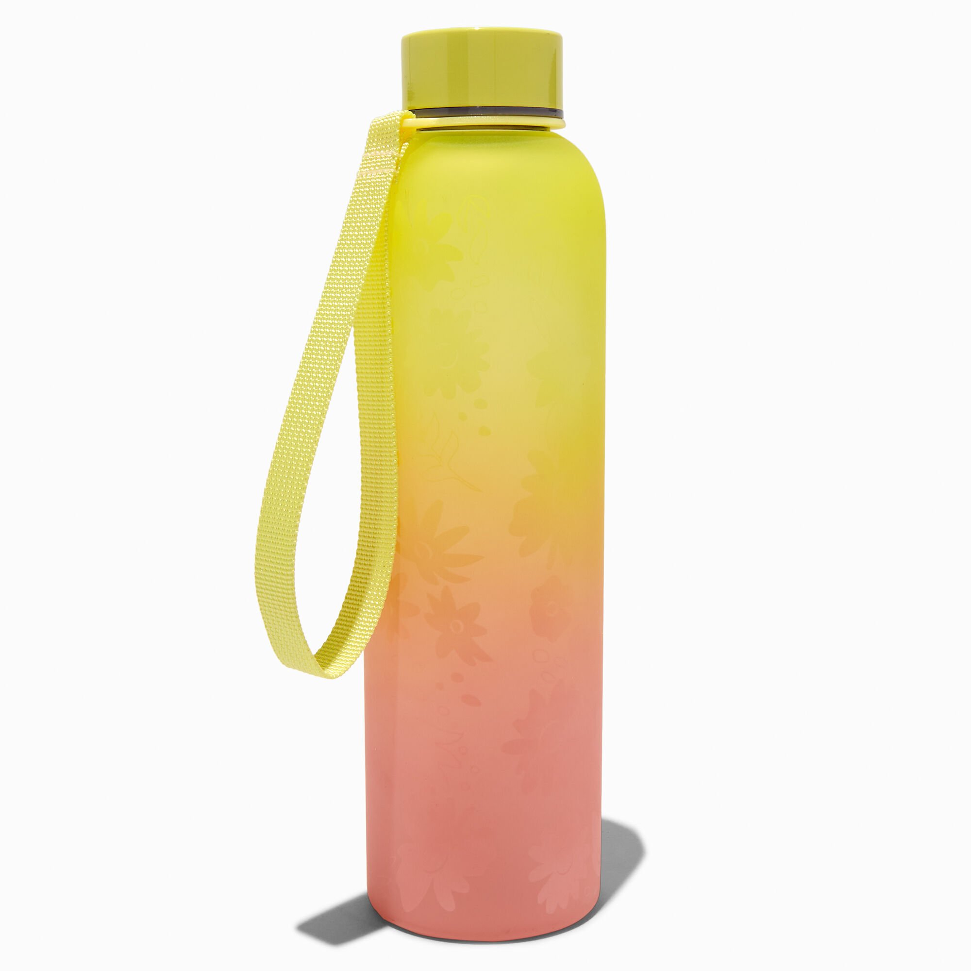 Gourde à fleurs avec dégradé jaune et orange,