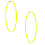 60MM Neon Hoop Earrings -  Yellow,
