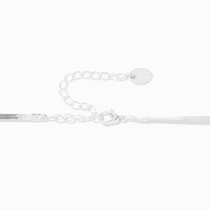 Silver Bow Choker Necklace,